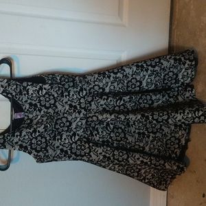 Black and white floral dress